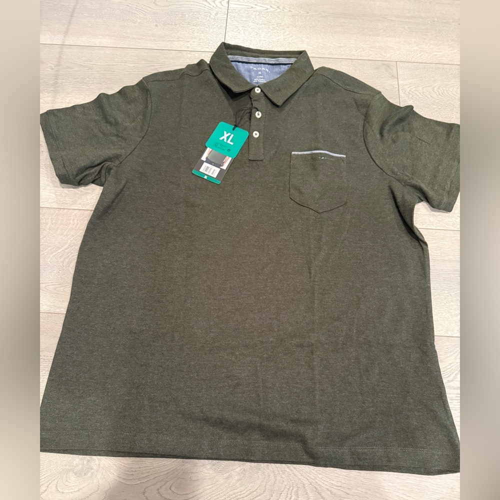 Tahari Dark Olive Polo Shirt